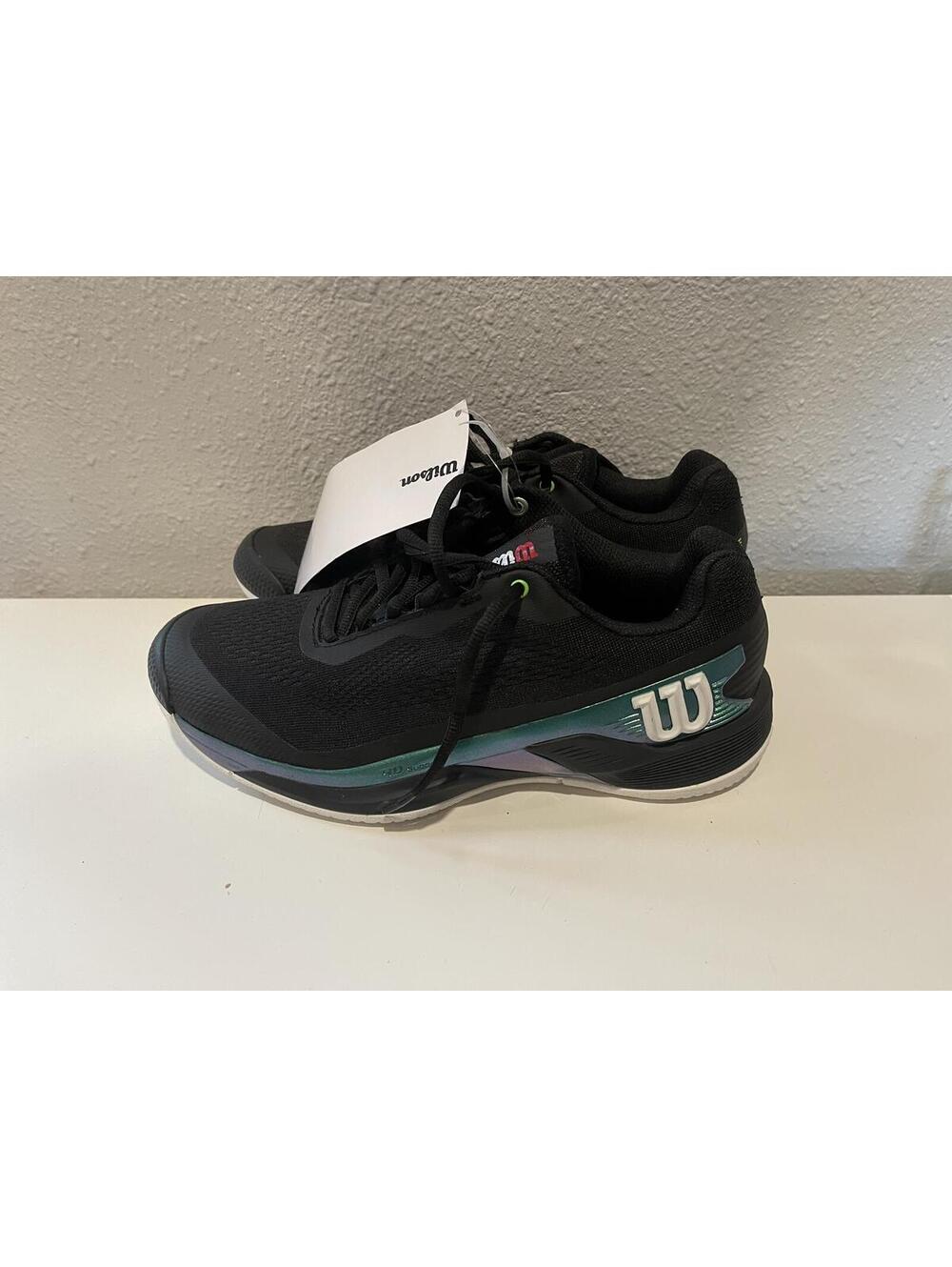Wilson Black Athletic Shoes with Green and White Accents